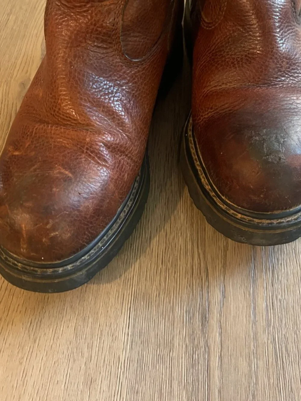 Wolverine Men's Brown Leather Steel Toe Calf Boots F2413-05 Size: 10 Work Boots!